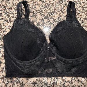 Victoria's Secret women’s Black Lace bustier 36DD V WIRE Corset